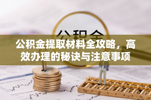 杂多公积金提取材料全攻略，高效办理的秘诀与注意事项