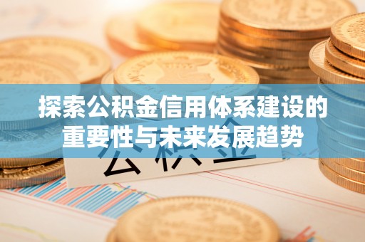杂多探索公积金信用体系建设的重要性与未来发展趋势