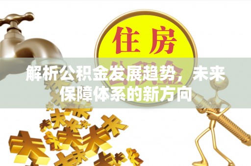 杂多解析公积金发展趋势，未来保障体系的新方向