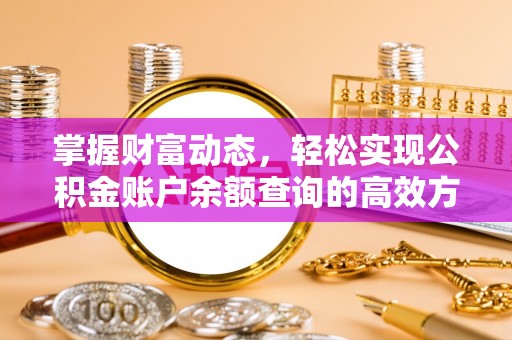 杂多掌握财富动态，轻松实现公积金账户余额查询的高效方法
