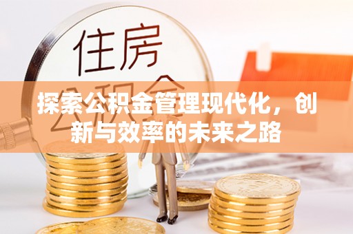 杂多探索公积金管理现代化，创新与效率的未来之路