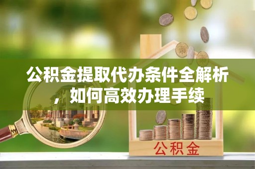 杂多公积金提取代办条件全解析，如何高效办理手续