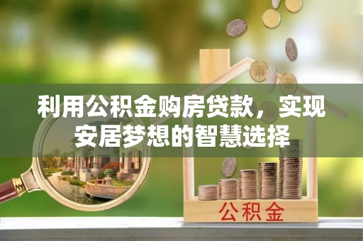 杂多利用公积金购房贷款，实现安居梦想的智慧选择