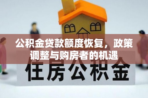杂多公积金贷款额度恢复，政策调整与购房者的机遇