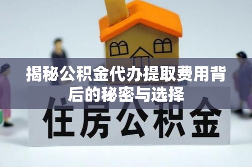 杂多揭秘公积金代办提取费用背后的秘密与选择