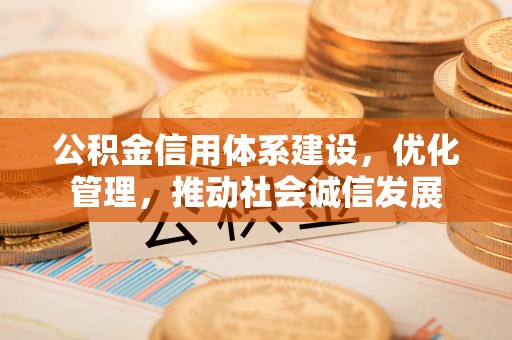 杂多公积金信用体系建设，优化管理，推动社会诚信发展