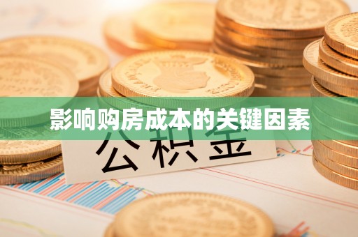 杂多影响购房成本的关键因素
