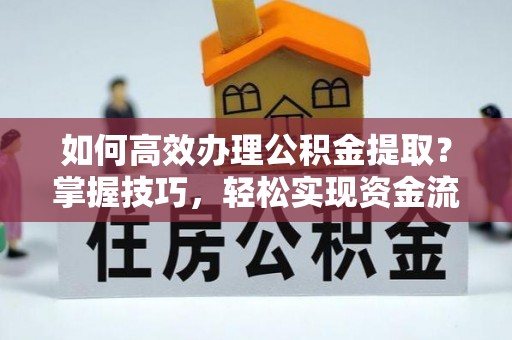 杂多如何高效办理公积金提取？掌握技巧，轻松实现资金流动