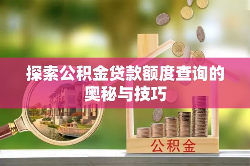 杂多探索公积金贷款额度查询的奥秘与技巧