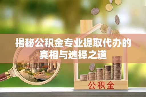 杂多揭秘公积金专业提取代办的真相与选择之道