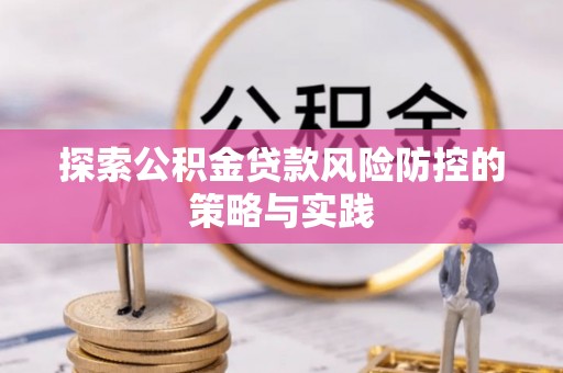 杂多探索公积金贷款风险防控的策略与实践