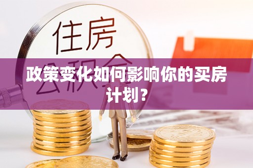 杂多政策变化如何影响你的买房计划？