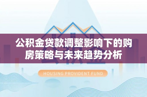 杂多公积金贷款调整影响下的购房策略与未来趋势分析