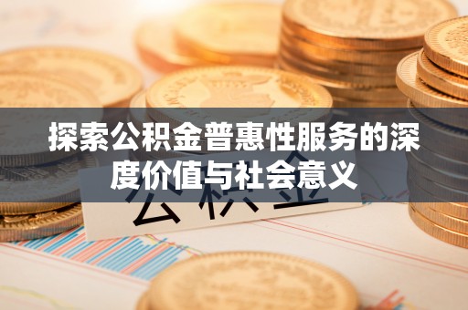 杂多探索公积金普惠性服务的深度价值与社会意义