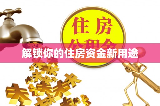 杂多解锁你的住房资金新用途