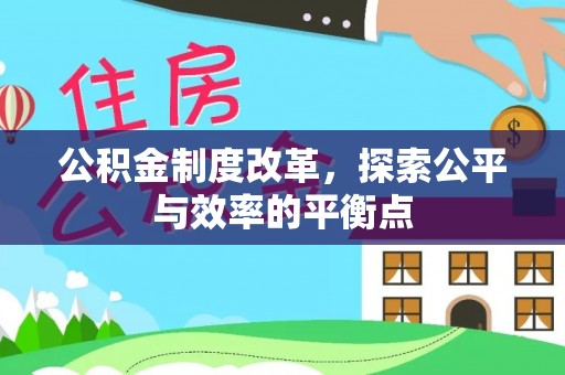 杂多公积金制度改革，探索公平与效率的平衡点