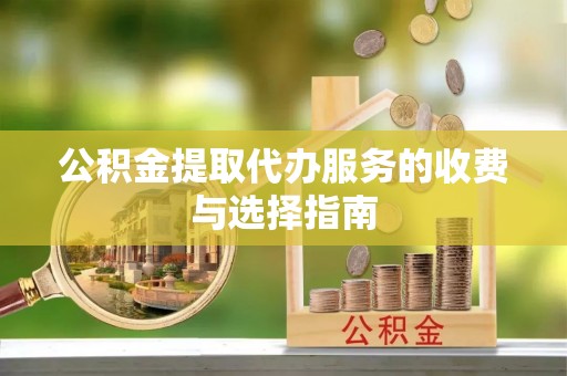 杂多公积金提取代办服务的收费与选择指南