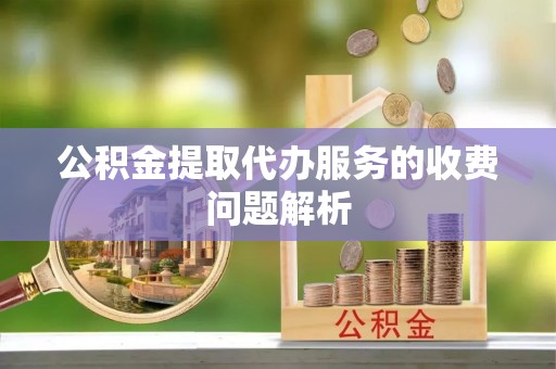 杂多公积金提取代办服务的收费问题解析