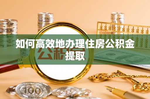 杂多如何高效地办理住房公积金提取