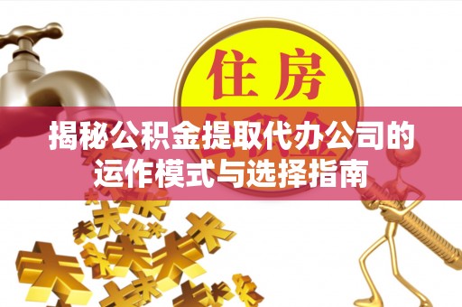 杂多揭秘公积金提取代办公司的运作模式与选择指南