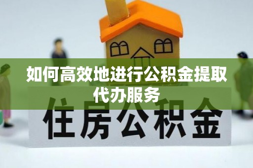 杂多如何高效地进行公积金提取代办服务