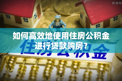 杂多如何高效地使用住房公积金进行贷款购房？