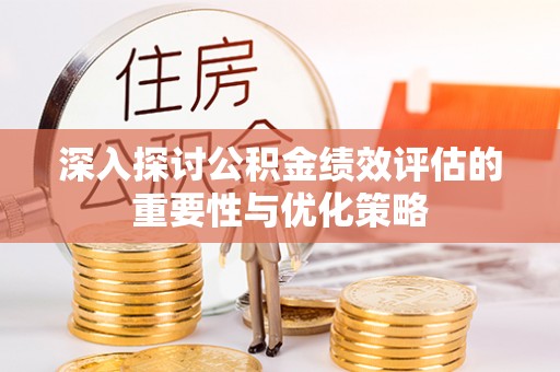 杂多深入探讨公积金绩效评估的重要性与优化策略