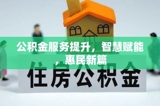 杂多公积金服务提升，智慧赋能，惠民新篇